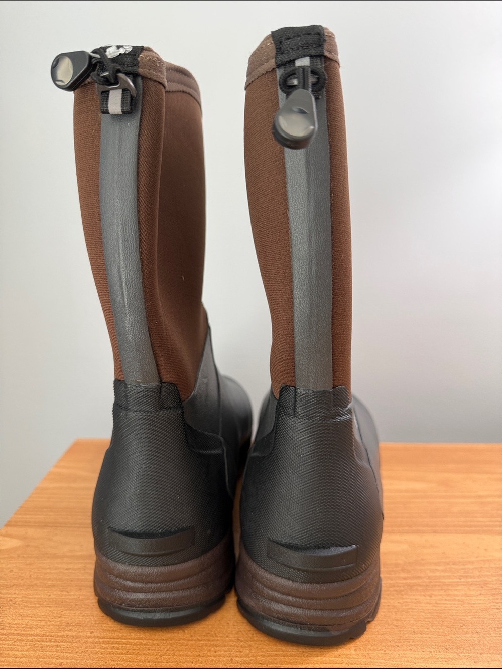 Men’s Brown & Gray Waterproof Rain & Snow Boots - Picture 3 of 5